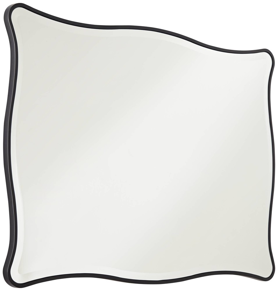 Hayes Matte Black 26" x 40" Rectangular Wall Mirror