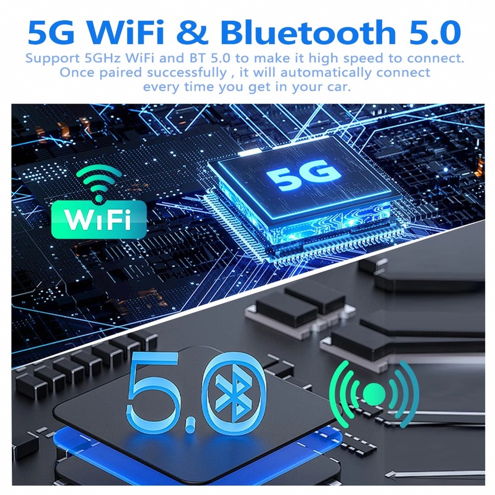 USB-C Dual-Interface Wireless Car Adapter for Wired Smartphone Projection — Plug