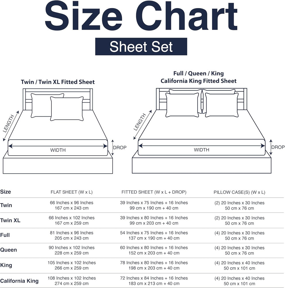 Queen Sheets Set 6 Piece Cooling Bed Sheets with 4 Envelope Pillowcases Soft Mic