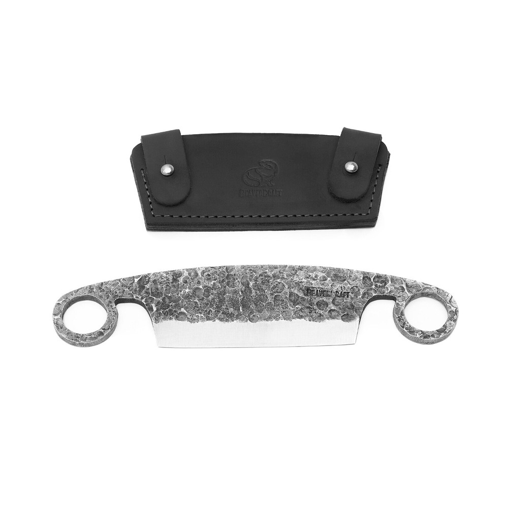 Hand-Forged Small Drawknife with Leather Sheath BeaverCraft DK5S