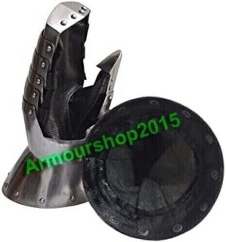 Medieval Functiona Reenactment SCA Milanese Gauntlets With Leather Gloves Gift