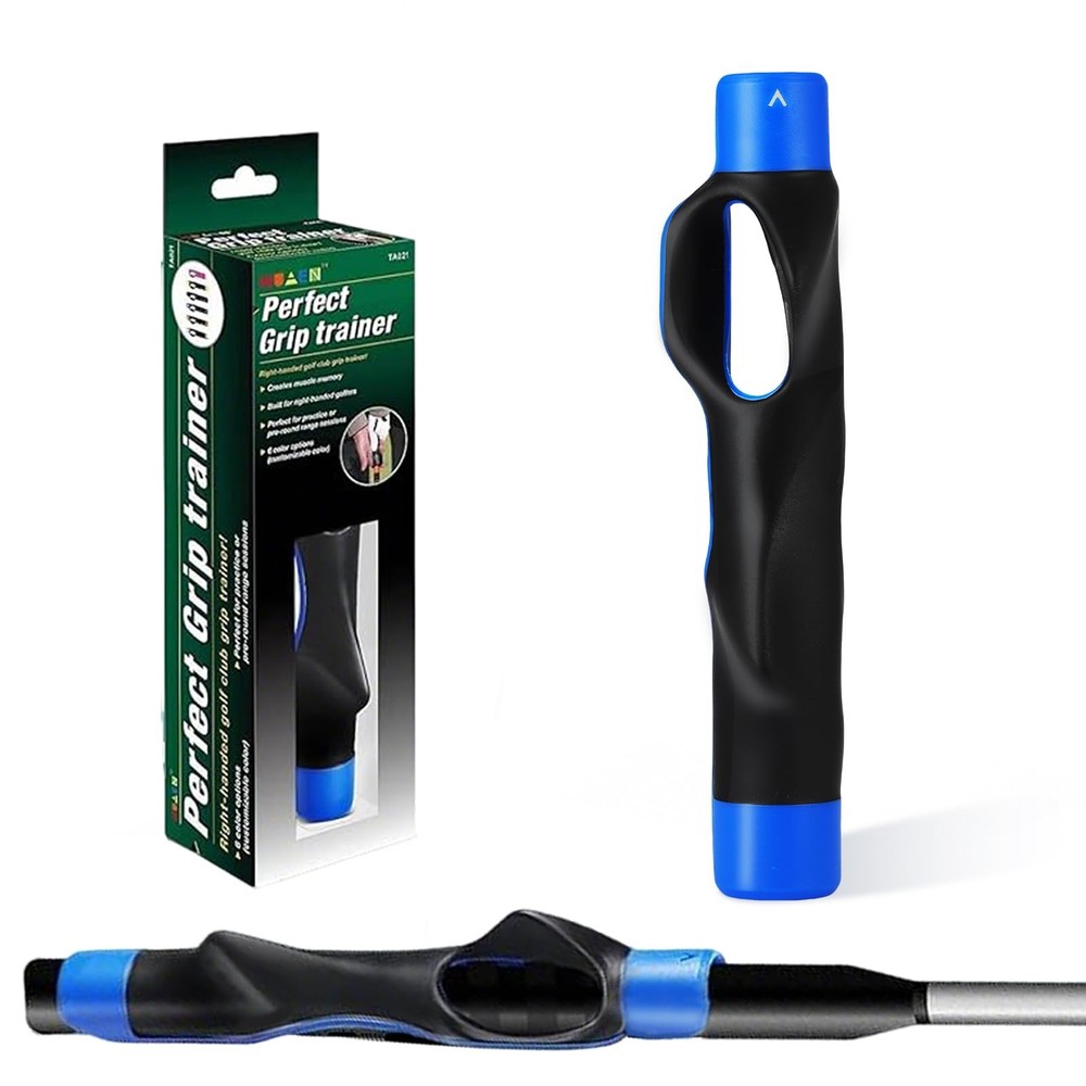 Golf Grip Trainer & Swing Training Aid – Correct Hand Positioning, Blue