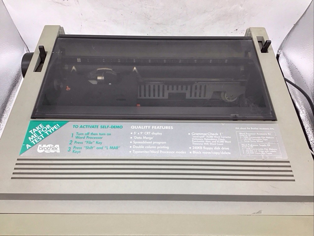 Vintage Brother Word Processor Model WP-80 Used Tested Working See Pics READ