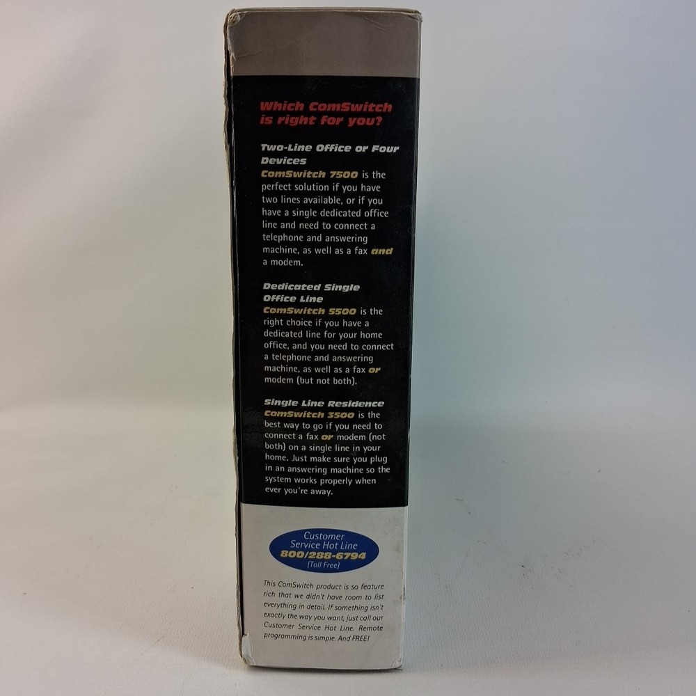 Command Communications ComSwitch 5500 Phone Fax Modem 3-Port Call Switch