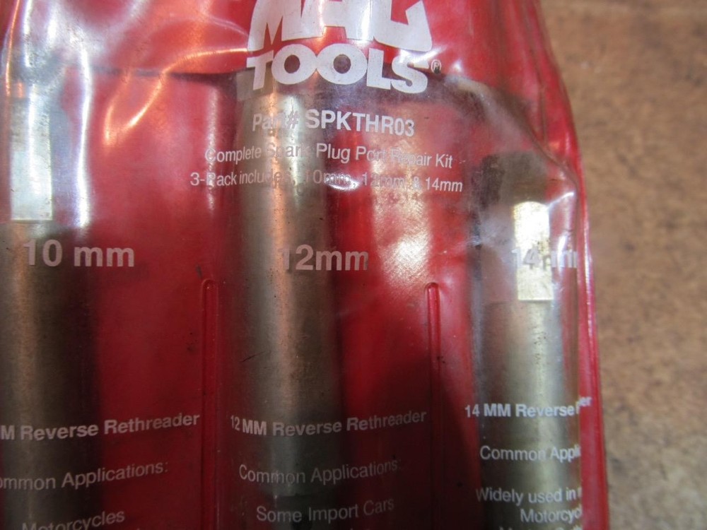 Mac Tools SPKTHR03 Spark Plug Thread Repair Set. 10mm 12mm 14mm