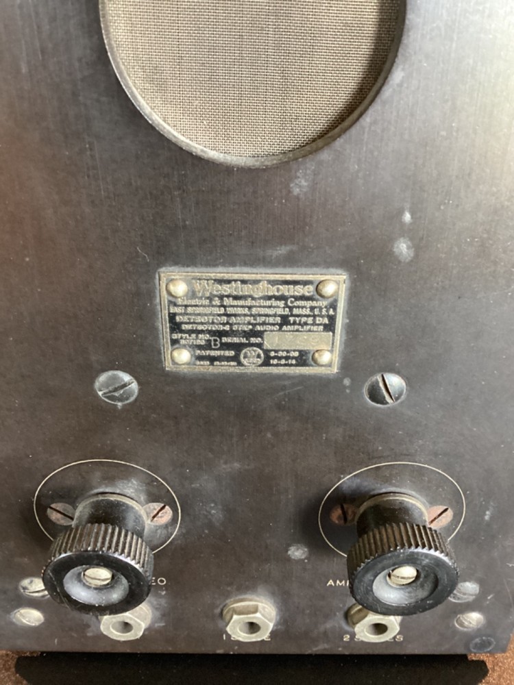 1920's Westinghouse detector amplifier