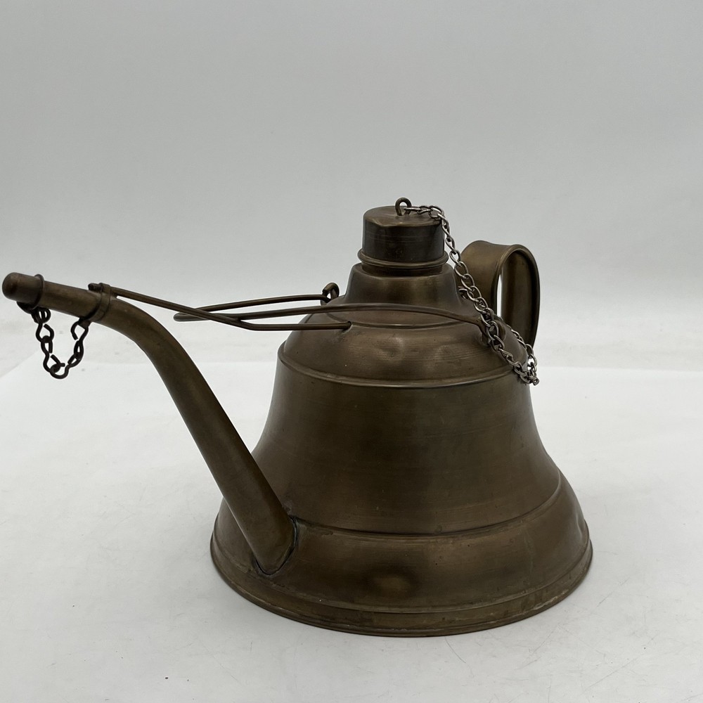 Antique Hand Made Copper Kettle Decoration Kitchen Fire Tea Pot Primitive