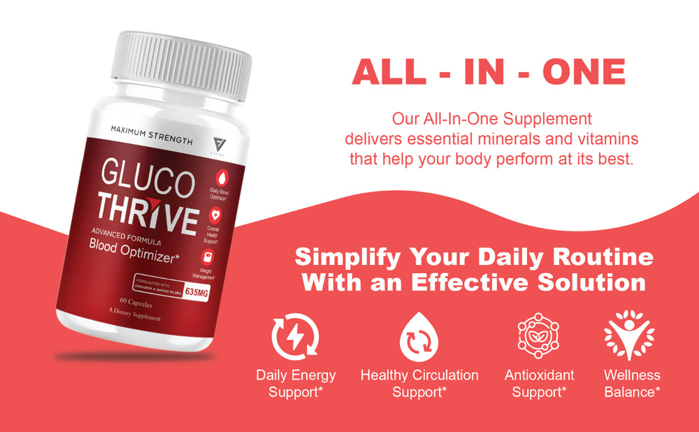 Gluco Thrive Capsules, Gluco Thrive Advanced Formula (60 Capsules)