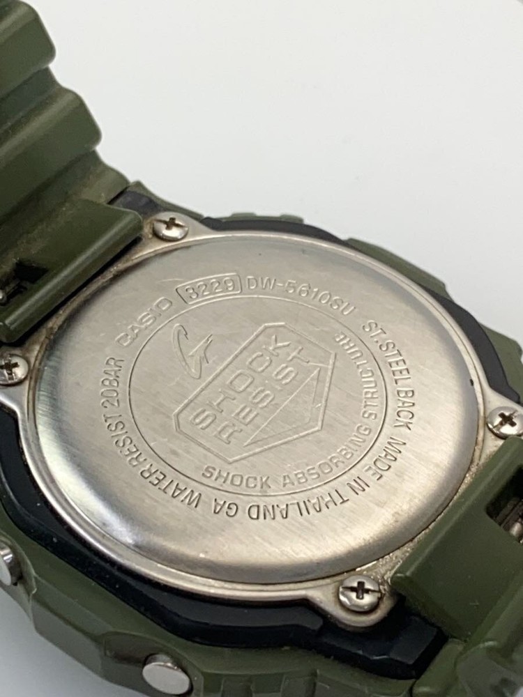 CASIO Quartz Watch G SHOCK Analog Rubber BLK KHK