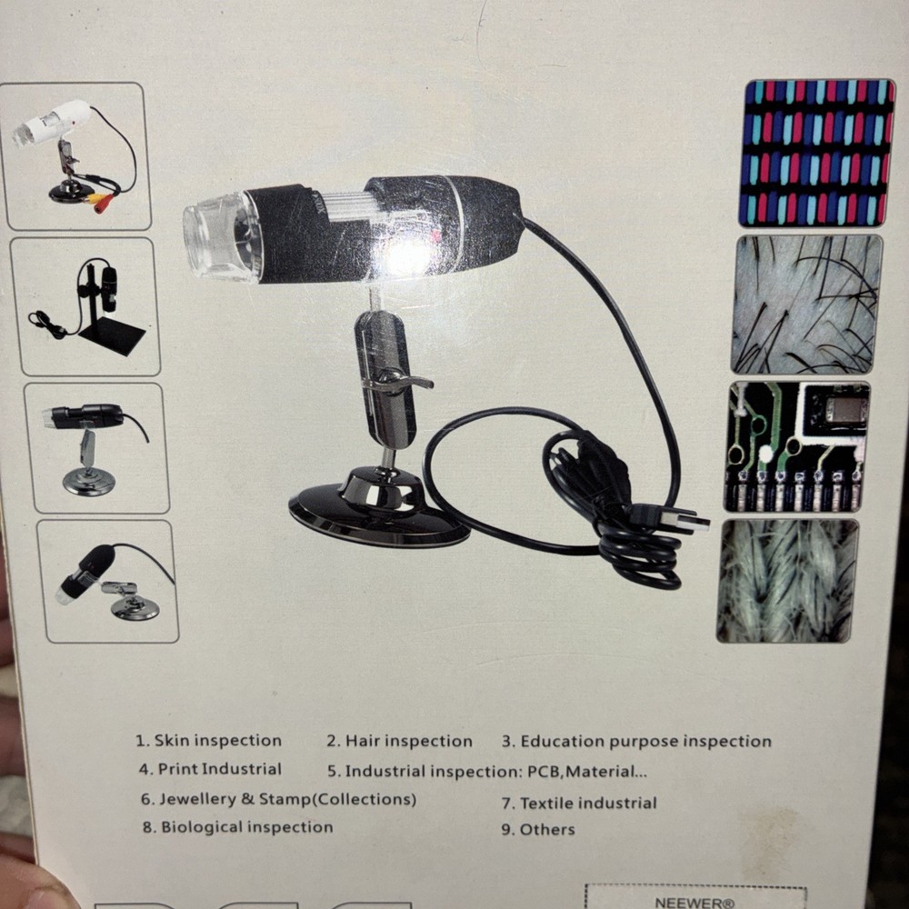 Wireless Digital Smart Plastic Microscope - Black