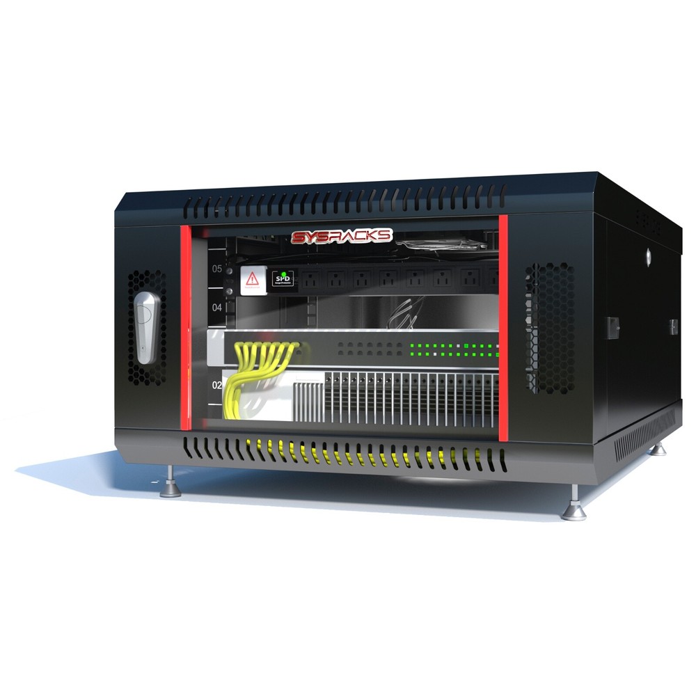 6U Sysracks Wall Mount IT Data Network Server Rack Cabinet Enclosure 24" Depth