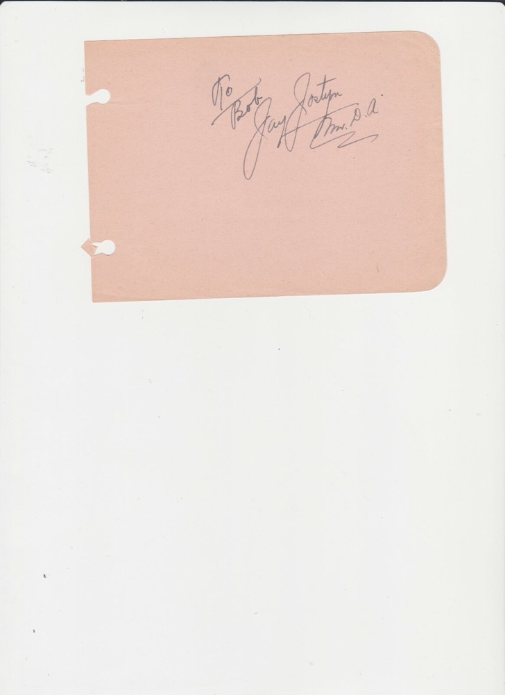 JAY JOSTYN ACTOR AUOGRAPH ON ALBUM PAGE