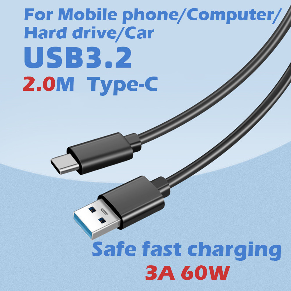 USB A to USB C Cable Type C 10Gbps Data Transfer phone,computer 3A Fast Charging