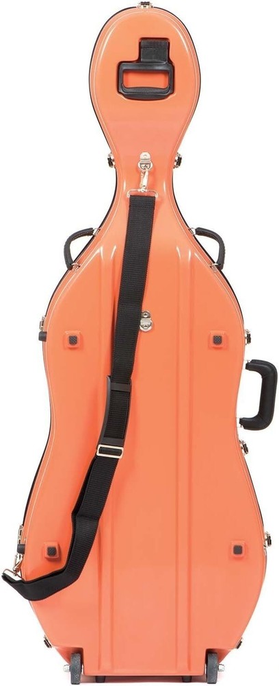 Bobelock 2000W Orange Fiberglass 4/4 Cello Case