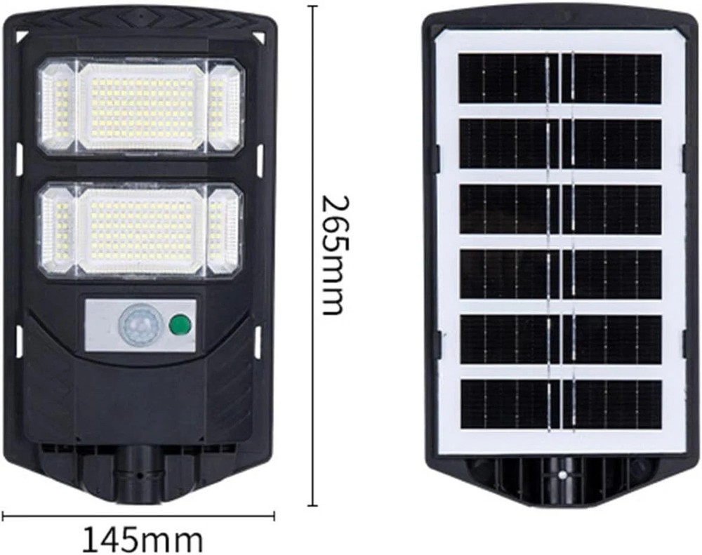 2PACK- 100W SOLAR STREET LIGT / MOTION SENSOR/ DUSK TO DAWN/ REMOTE CONTROL