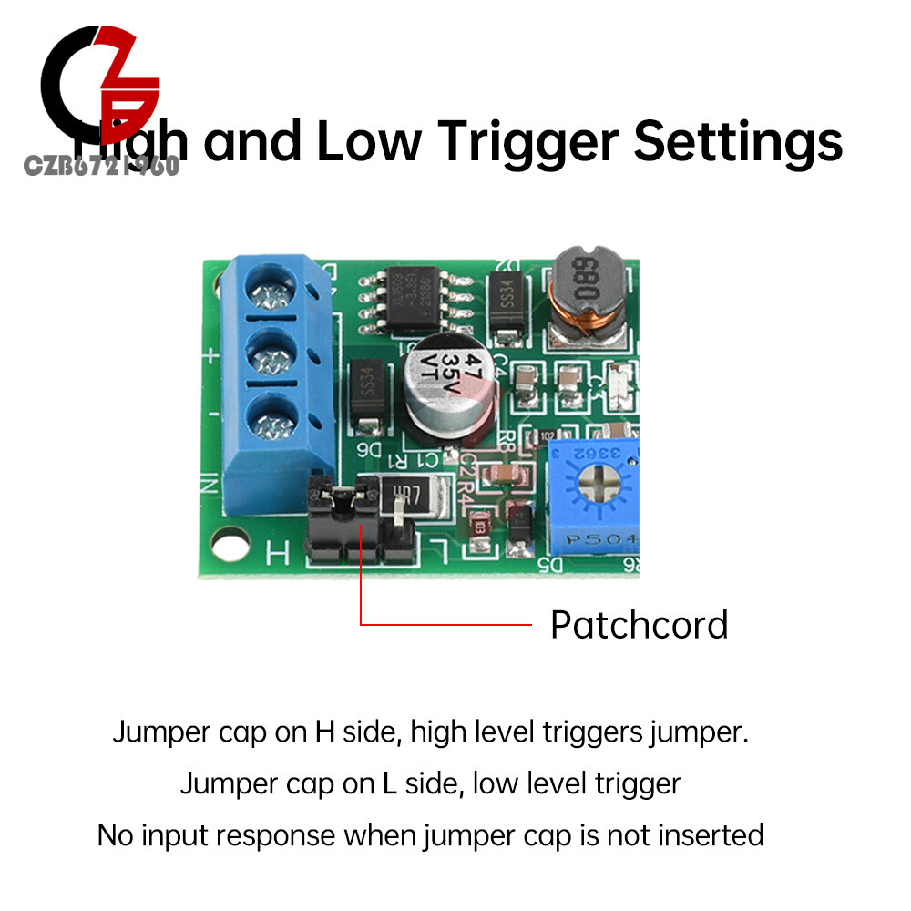 DC4-30V Power Adjustable Delay Relay Timer Control Module Trigger Delay Switch