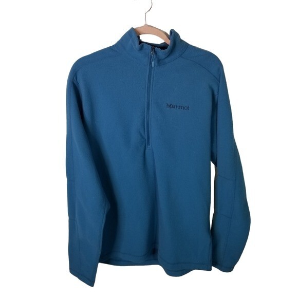 Marmot turquoise fleece 1/2 zip pullover