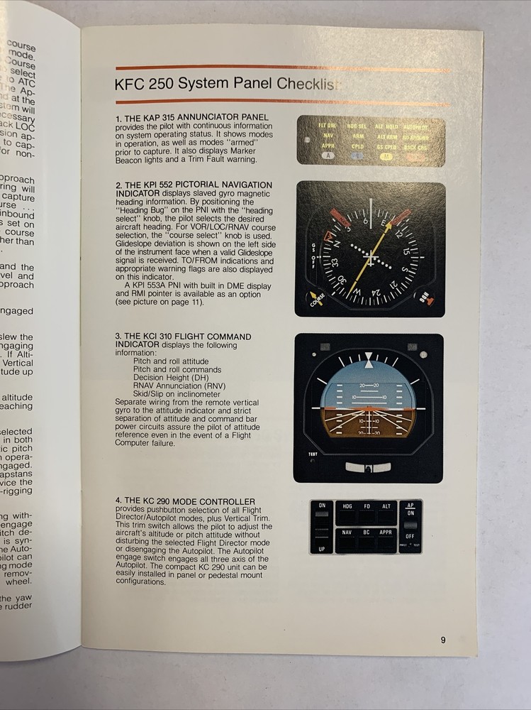 King KFC 250 Flight Control System Pilot's Guide