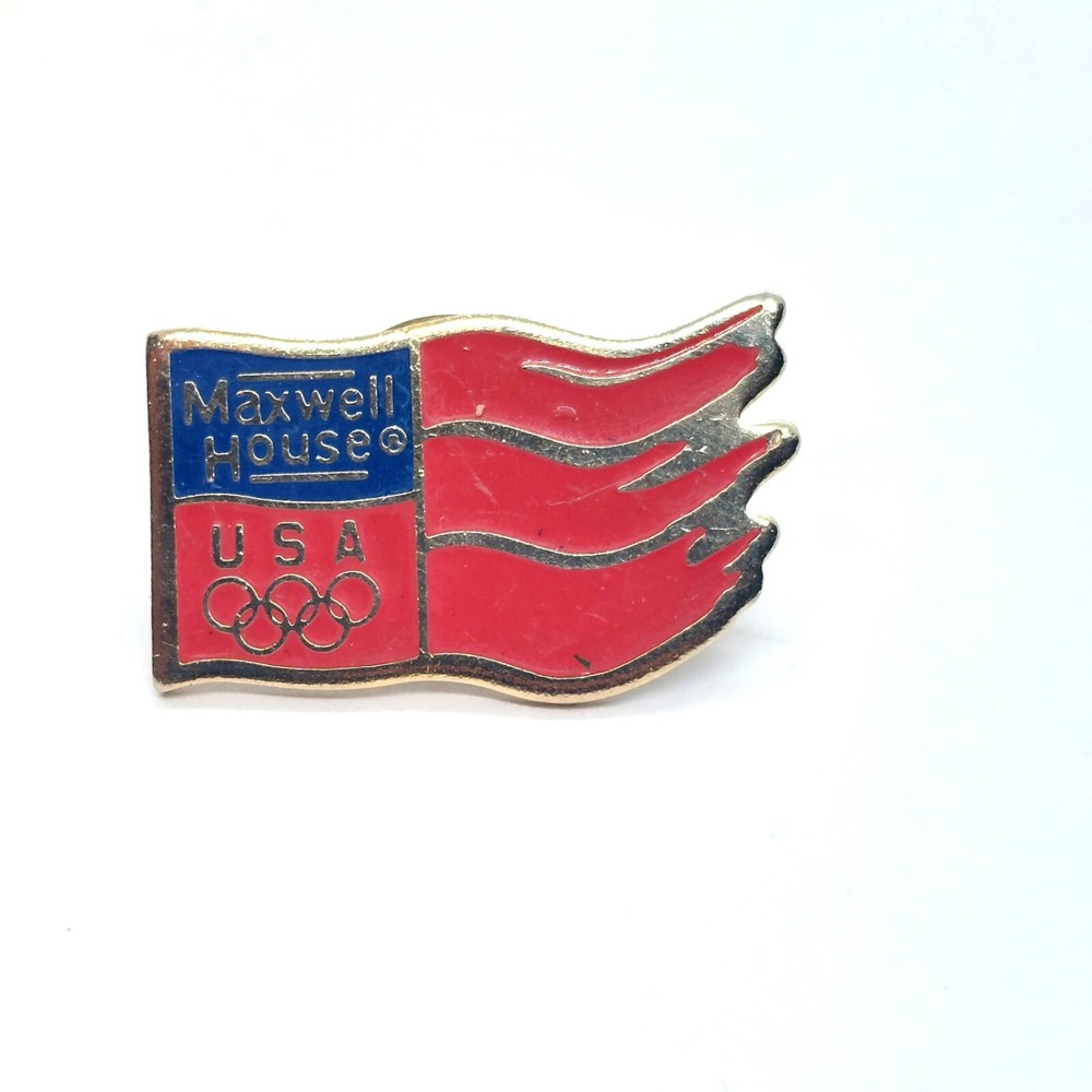 Maxwell House USA Olympics Enamel Lapel Pin