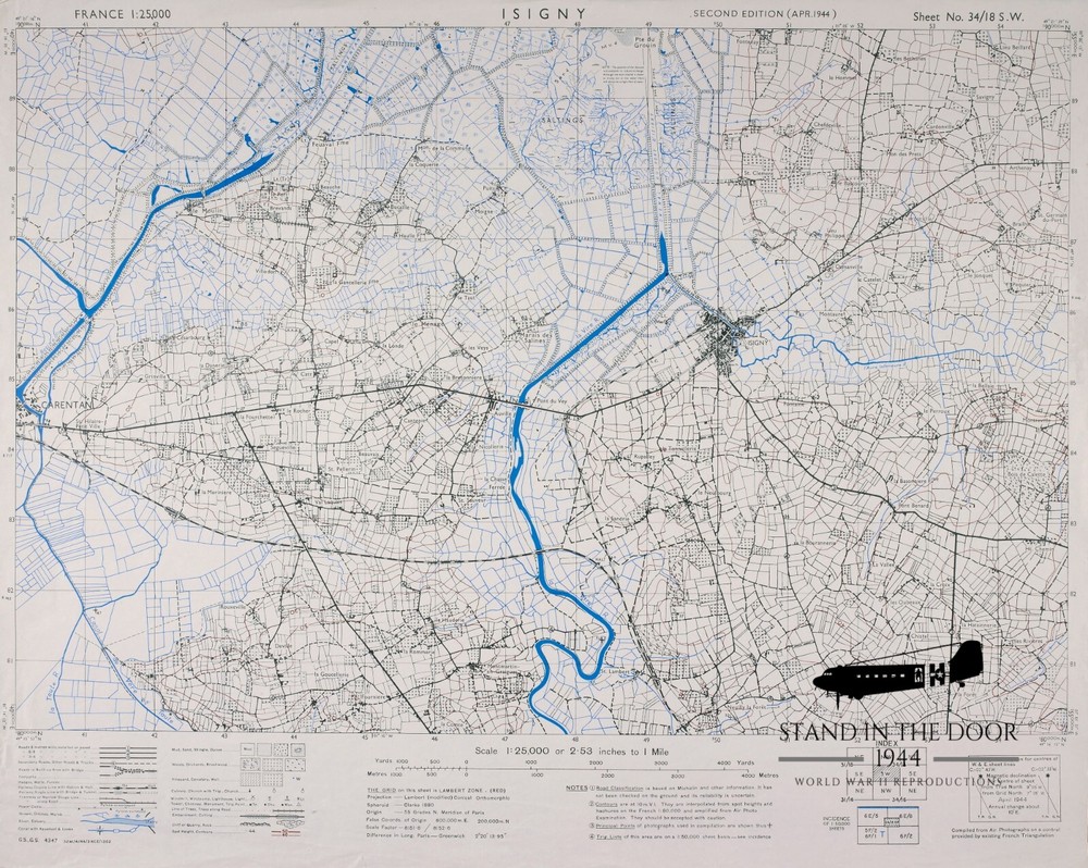 WW2 Normandy D-Day map 4 Isigny
