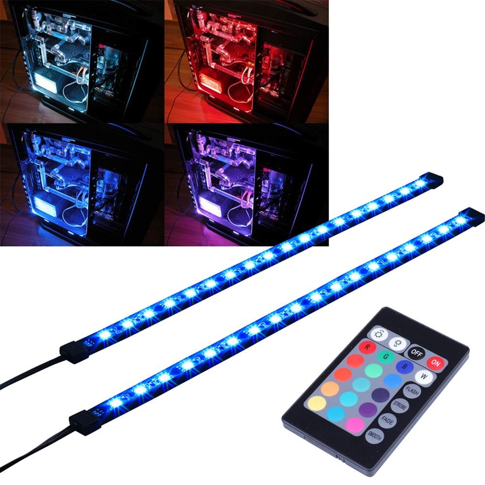 RGB LED Strip Computer Lighting via Magnet with Controller for Desktop Comput...