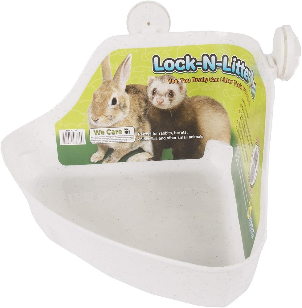 (2 Pack) Plastic Lock-N-Litter Pan for Small Pets - Size Regular