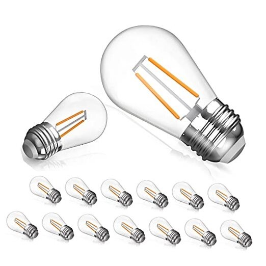 15 Pack Replacement Bulbs for String 15 Count (Pack of 1) 2w-2700k Soft White