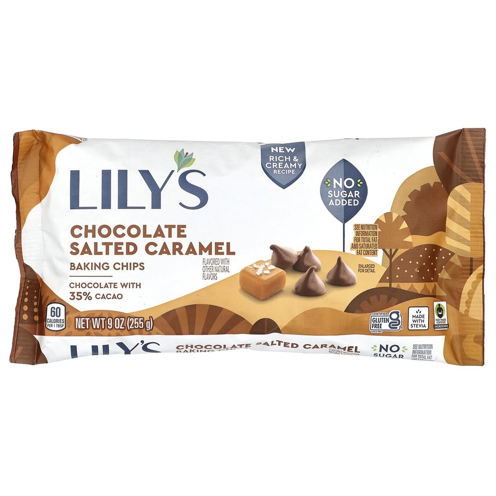 Baking Chips, Chocolate Salted Caramel, 9 oz (255 g)