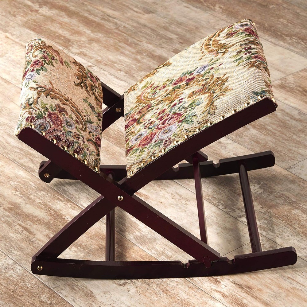 Foldable Upholstered Rocking Footrests - Floral