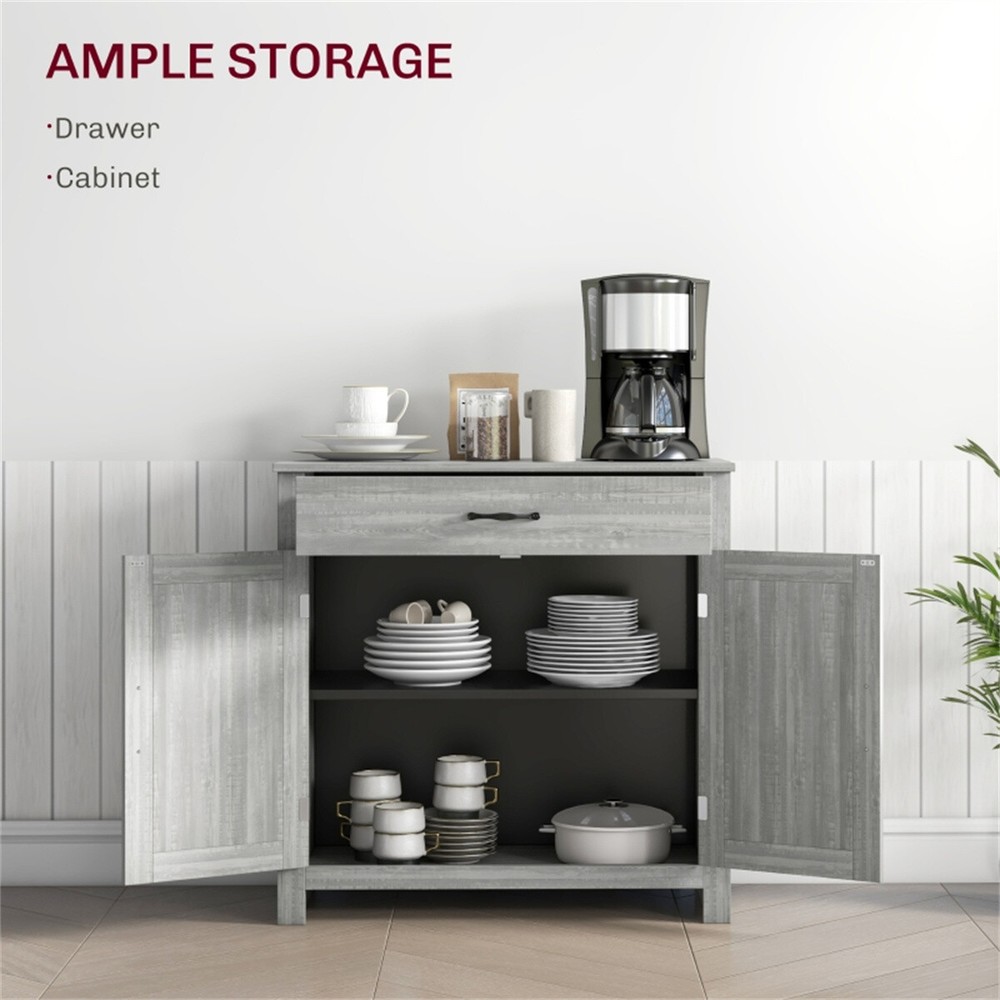 Kitchen Sideboard Storage Cabinets Coffee Bar Cabinet Stone Gray