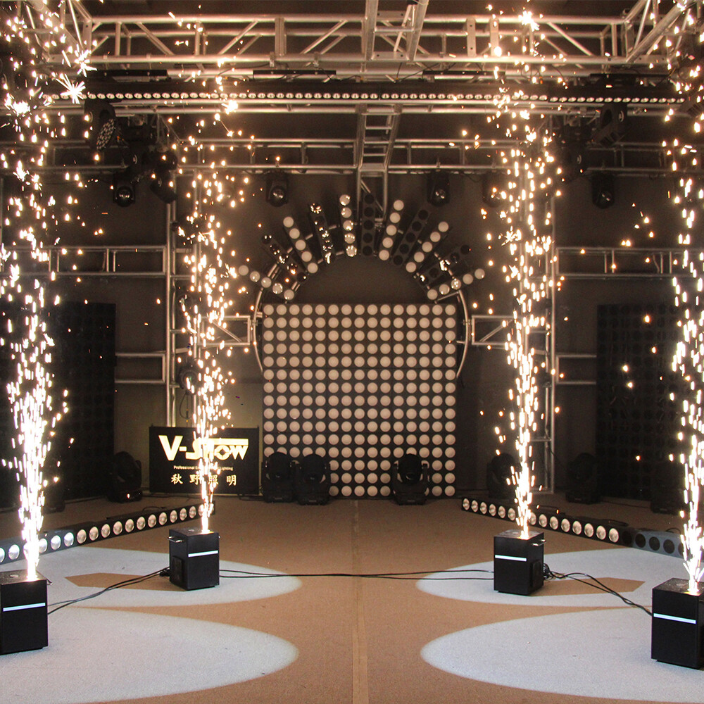 VShow 2pcs Cold Spark Machine 750W Stage Effect Firework Machine for Wedding