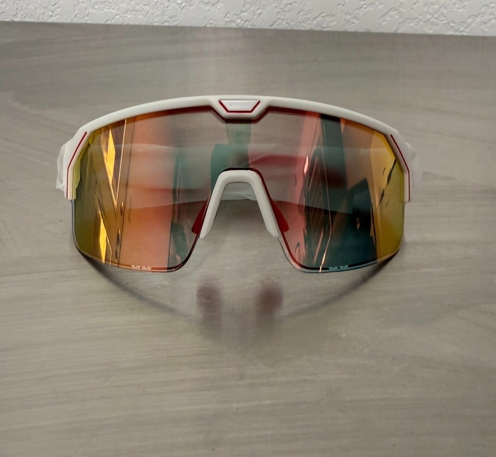 Chamelo Music Shield Instant Tint Adjustable Sunglasses White Red Bluetooth