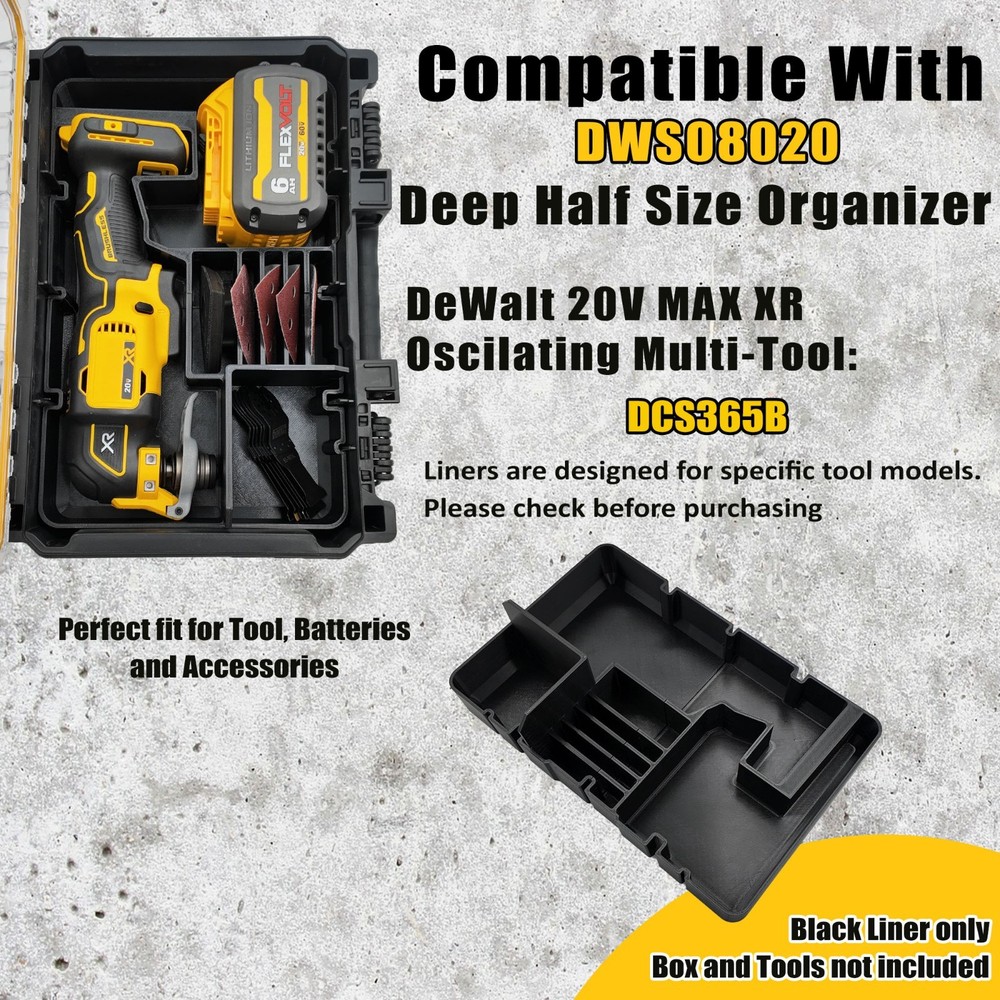 Dewalt 20V Oscillating Multi-tool Organizer for Dewalt Deep Compact Organizer