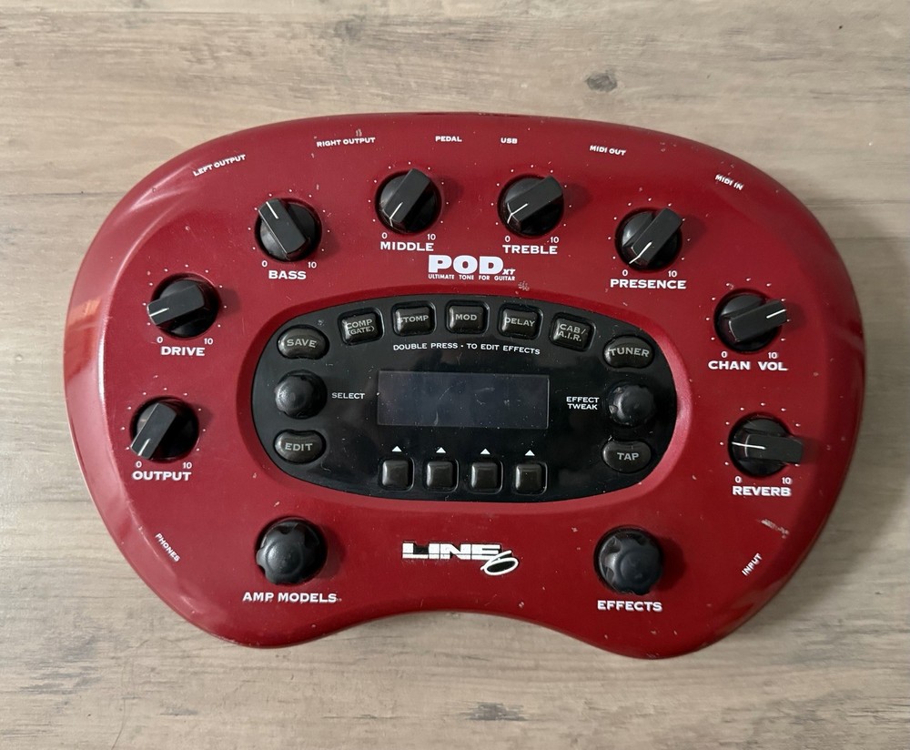 Line 6 POD Guitar Amp Modeler Effects Processor Powers On Untested AS-IS