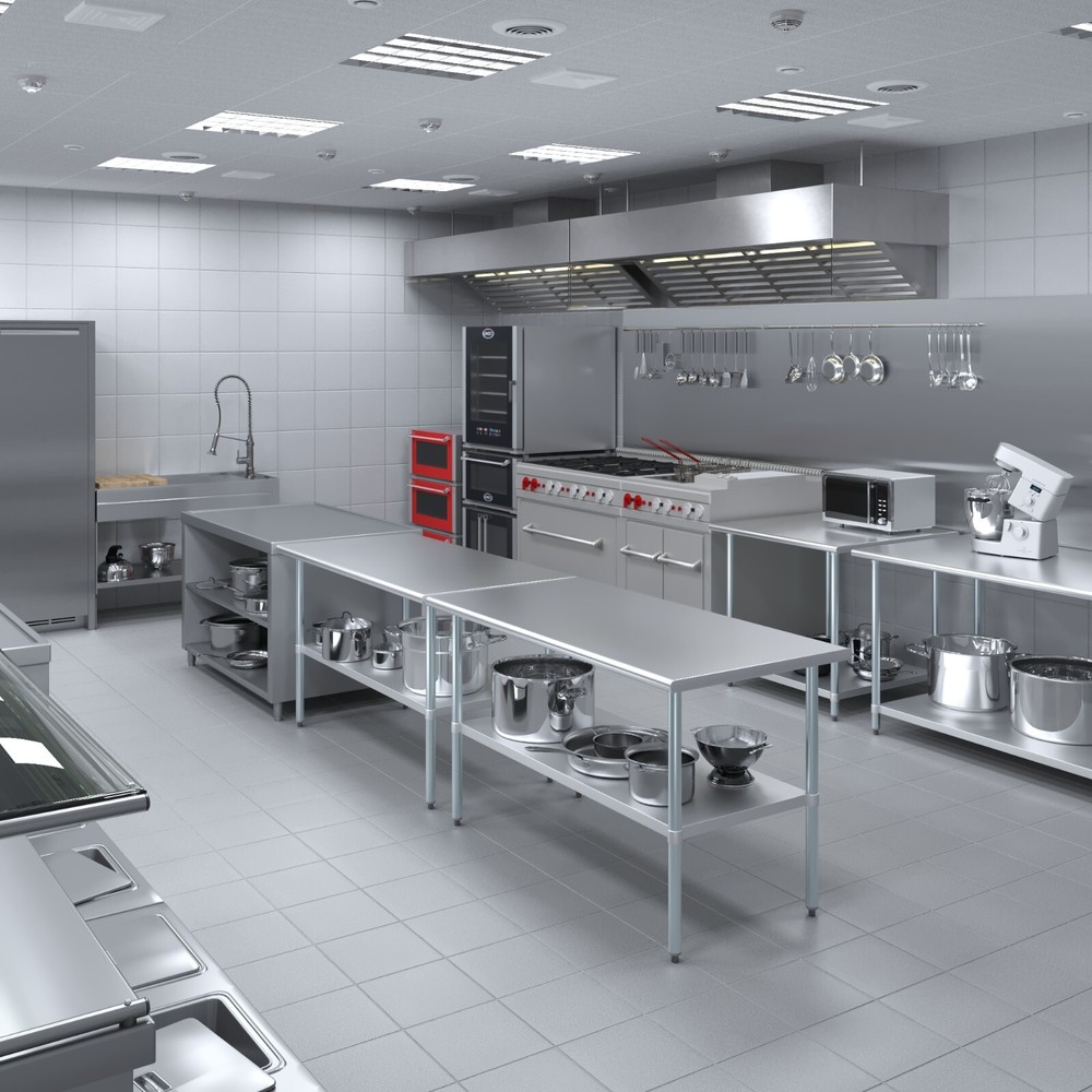 30" X 60" Stainless Steel Work Table With Galvanized Undershelf