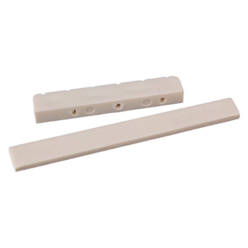 Nut Saddle Beige for 6 string classic guitar Plastic