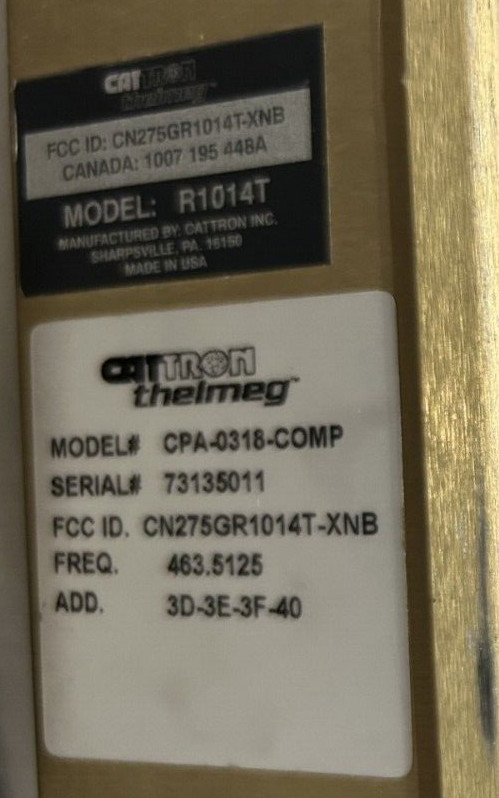 CATTRON THEIMEG CPA-0318-COMP RECEIVER DECODERS