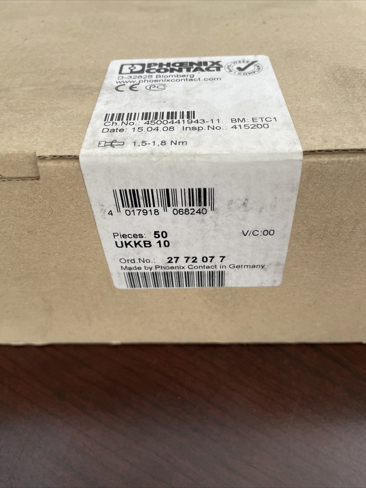 PHOENIX CONTACT UKKB10 PKG OF 50 NSFS