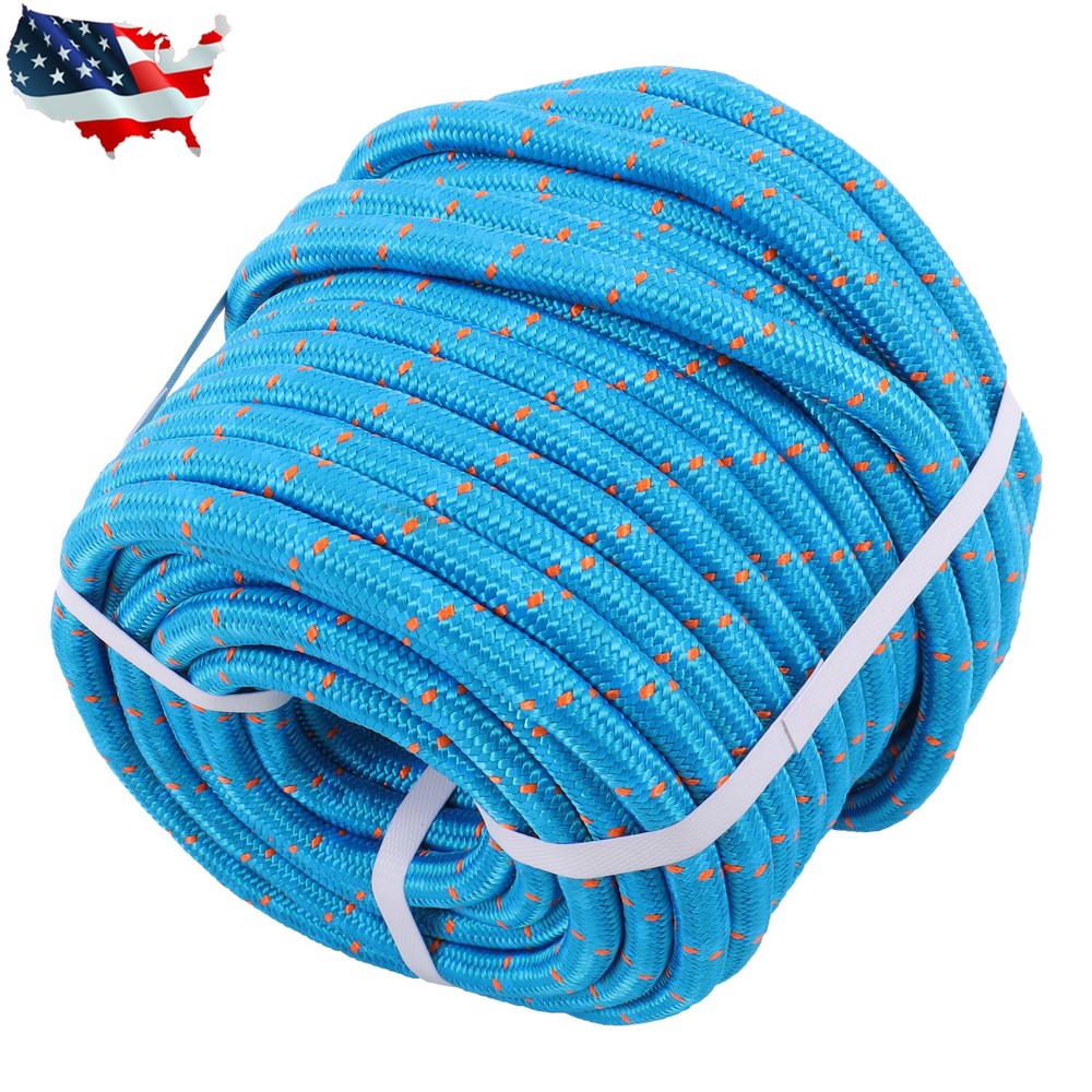 Arborist Bull Pulling Rigging Line 0.55" ×125' Double Braid Nylon Polyester Rope