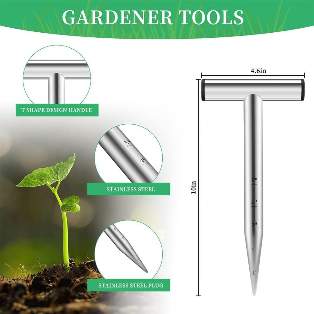 Hand Dibber, Seed Dibber, Bulb Planter Tool, Seed Planter Tool, Hole Digger for