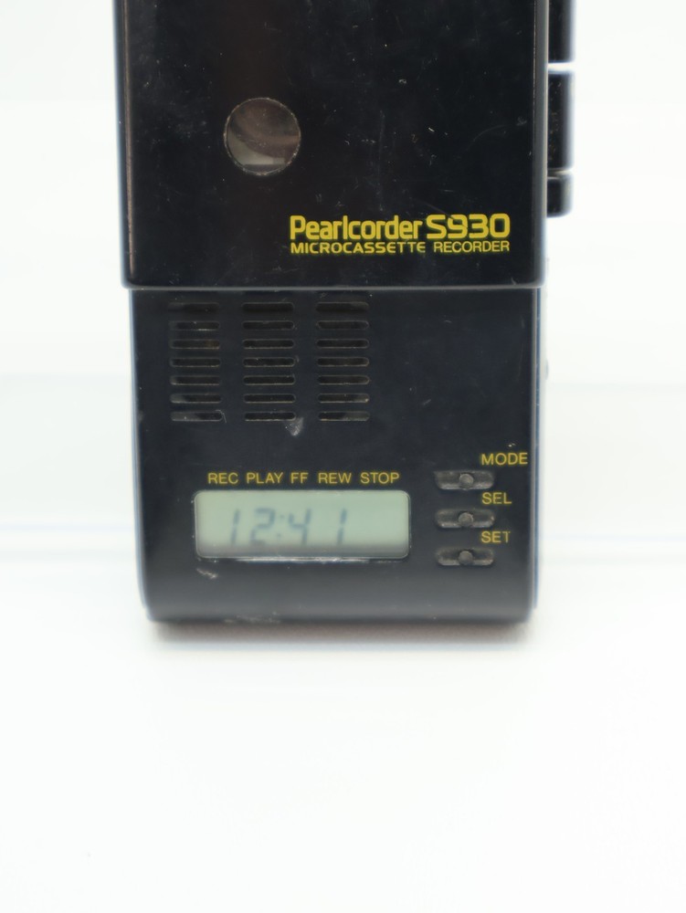 Olympus Pearlcorder S930 Handheld Microcassette Voice Recorder TESTED & WORKING