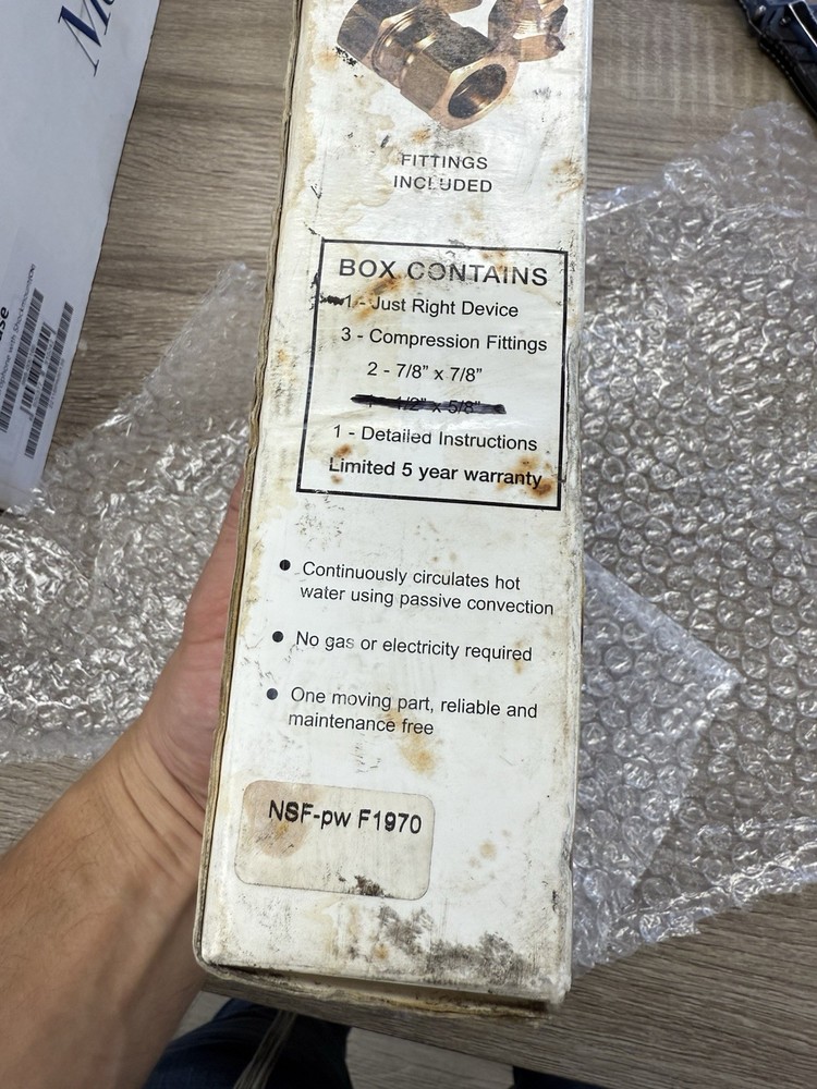 Nibco Just Right Circulating System VALVE, OPEN BOX, AS IS!