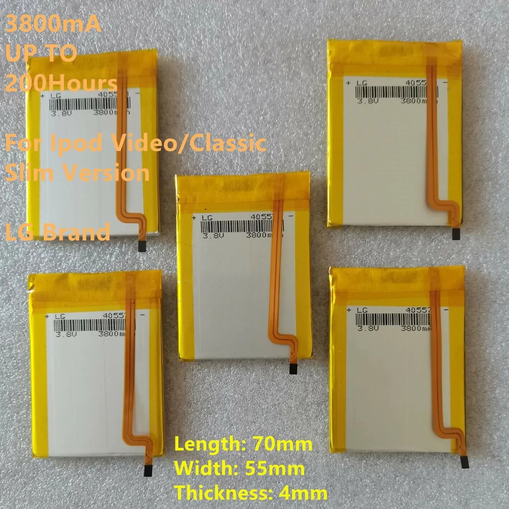 👍3800mAh Battery Upgrade replacement for iPod Classic 6 6.5 7 Video 5 5.5 Thin