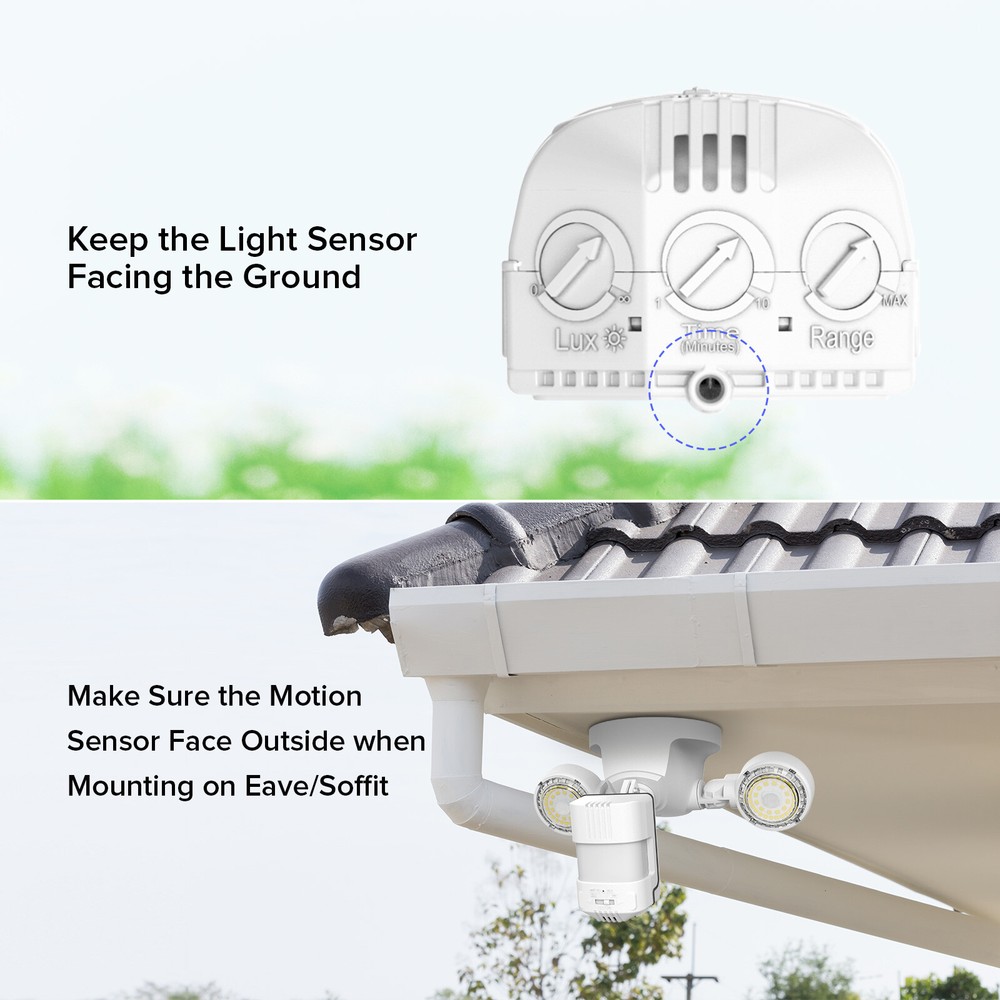 Floodlight 10,000LM LED Motion Sensor Outdoor Security W/Remote Control SANSI