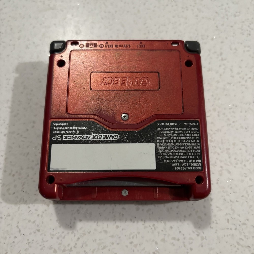Nintendo Game Boy Advance SP Handheld System AGS-001 - Flame Red Tested