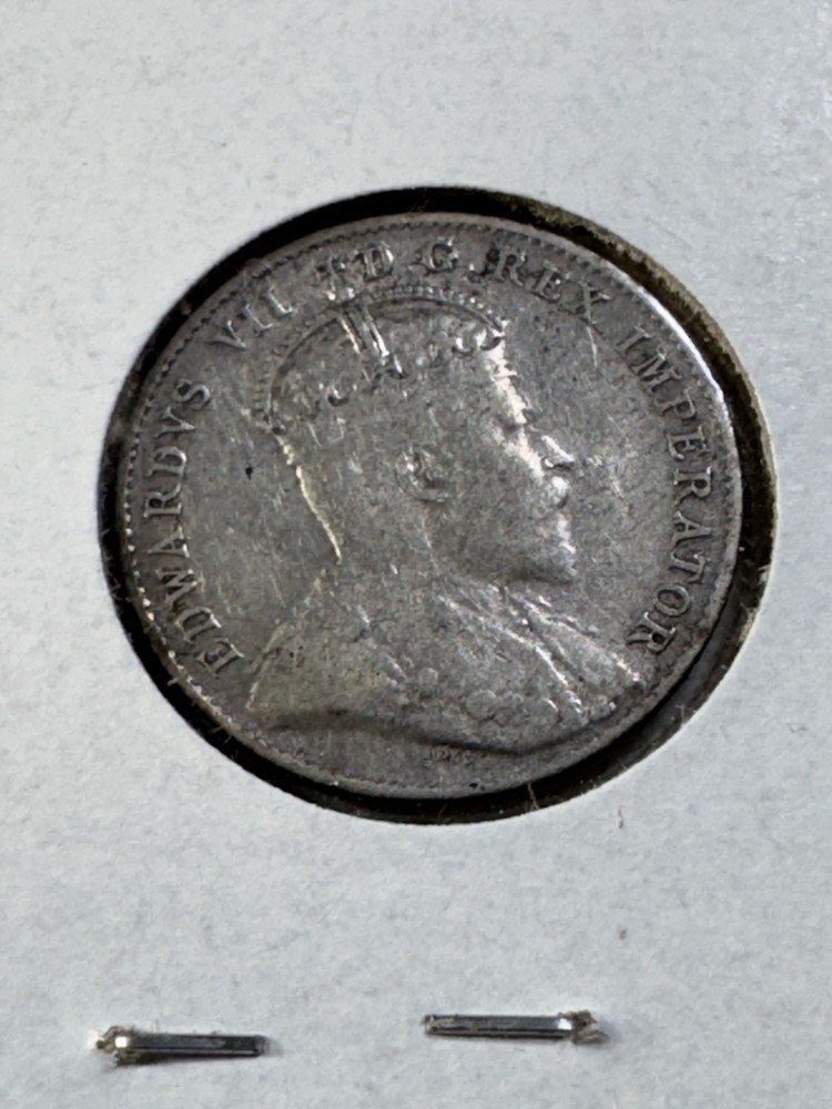 1906 Canada 10 Cents Silver Coin Cleaned