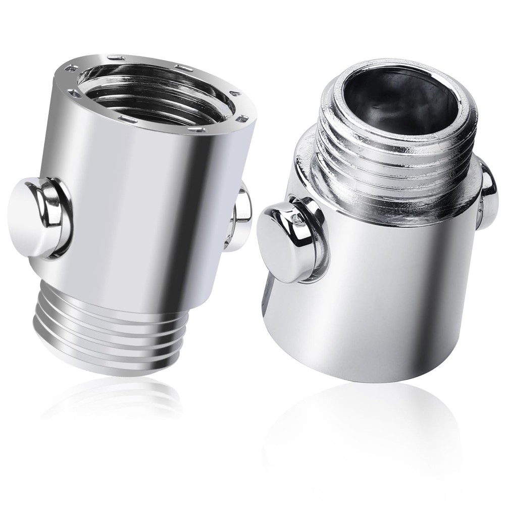 2 Pack Shower Head Shut off Valve Button Type Water Flow Control Valve G1/2 Univ