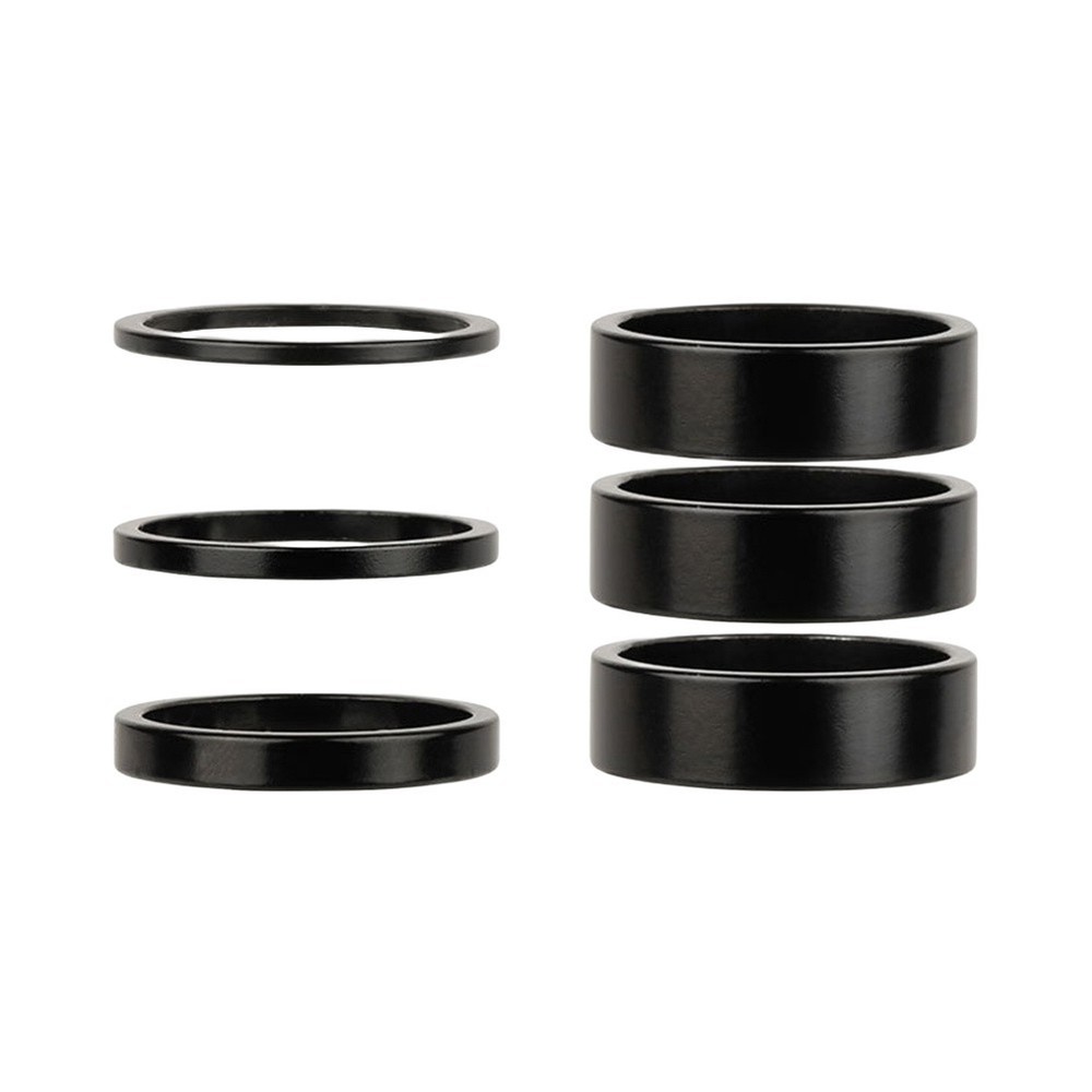 Stackable Design Aluminum Stem Riser Set 5 Height Options Anodized Silver Finish