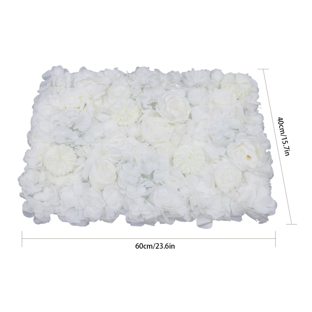 6Pcs Artificial Silk Flower Wall Panel Flower Pillar Stage Floral Wedding Decor