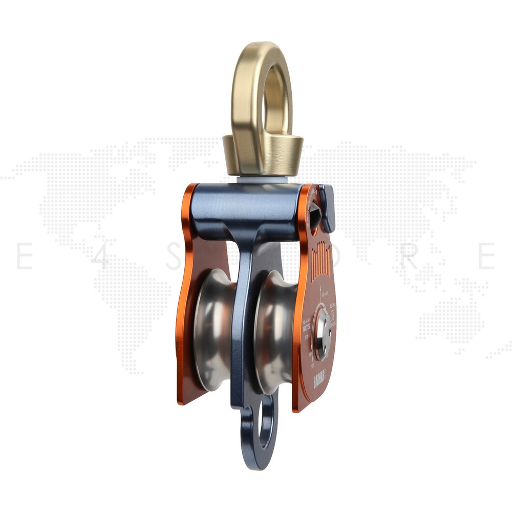 Swivel Pulley 1.5" Double/Single Sheave for Tree Care Rescue Rigging System
